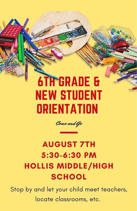 6th Grade & New Student Orientation Hollis Public Schools